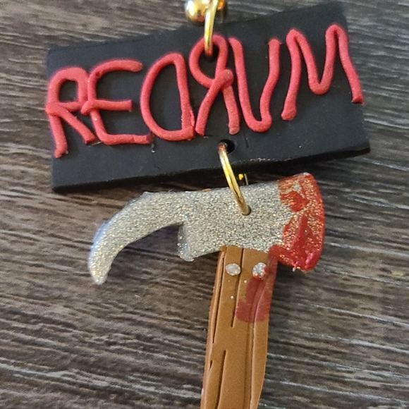🎃The Shining Redrum Earrings - Picture 4 of 4